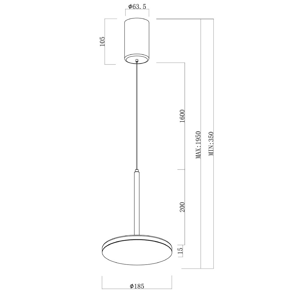 

Подвесной светильник Maytoni Plato P076PL-L12W3K-W, LED, 12W