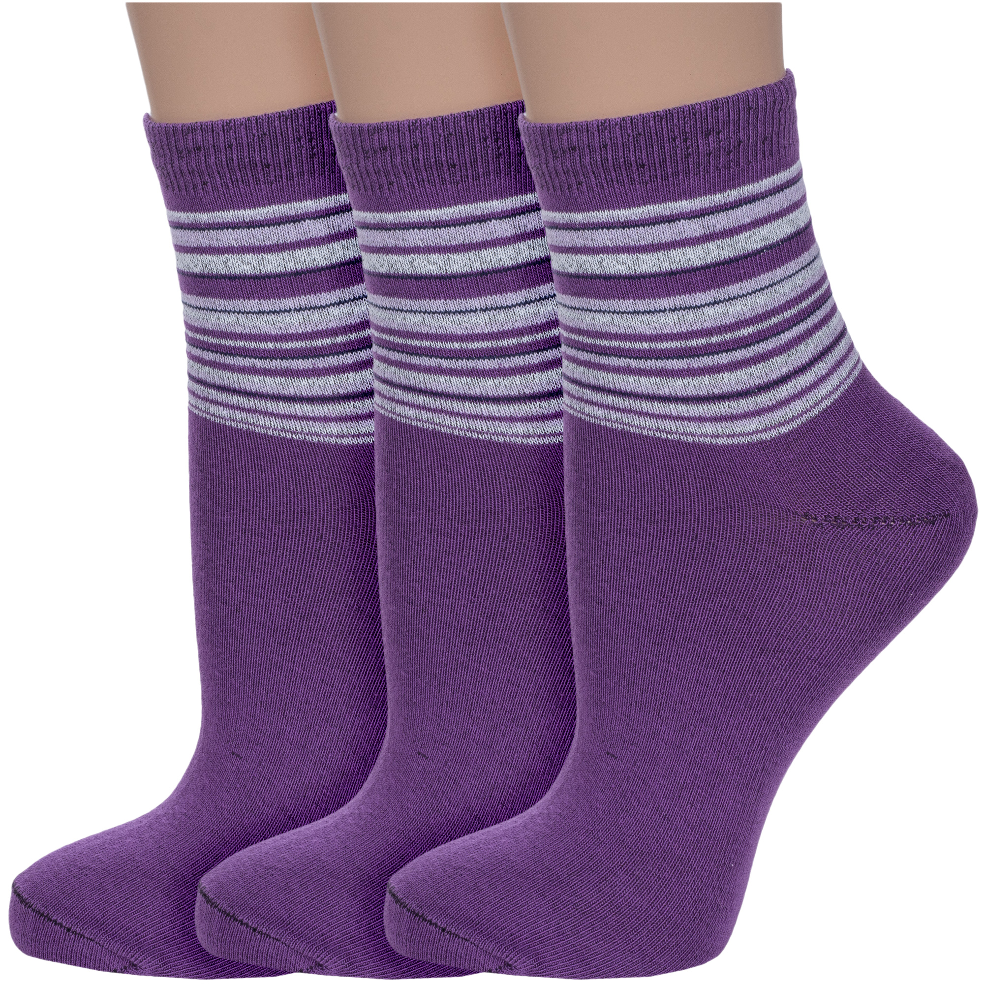 Комплект носков женских Альтаир 3-С46 фиолетовых 35-37