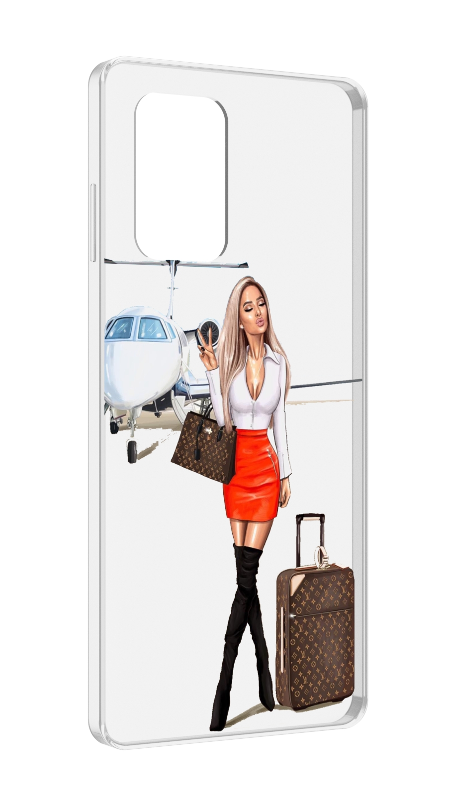 

Чехол MyPads Деловая-девушка женский для ZTE Blade A72 / ZTE Blade V40 Vita, Прозрачный, Tocco