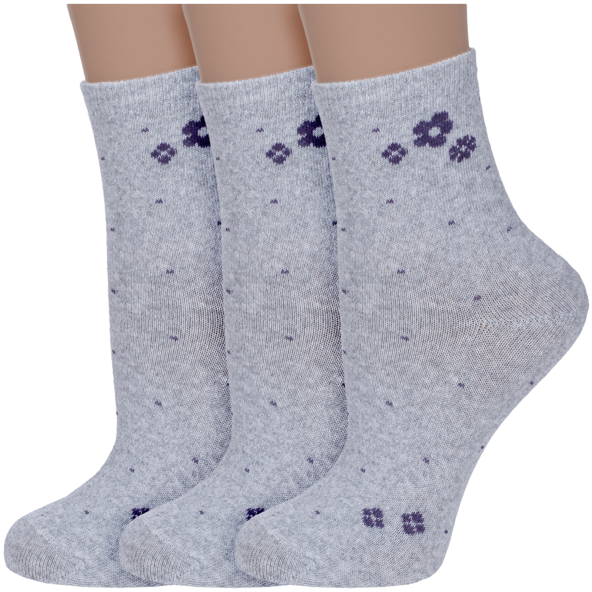 Комплект носков женских Альтаир 3-С47 серых 25