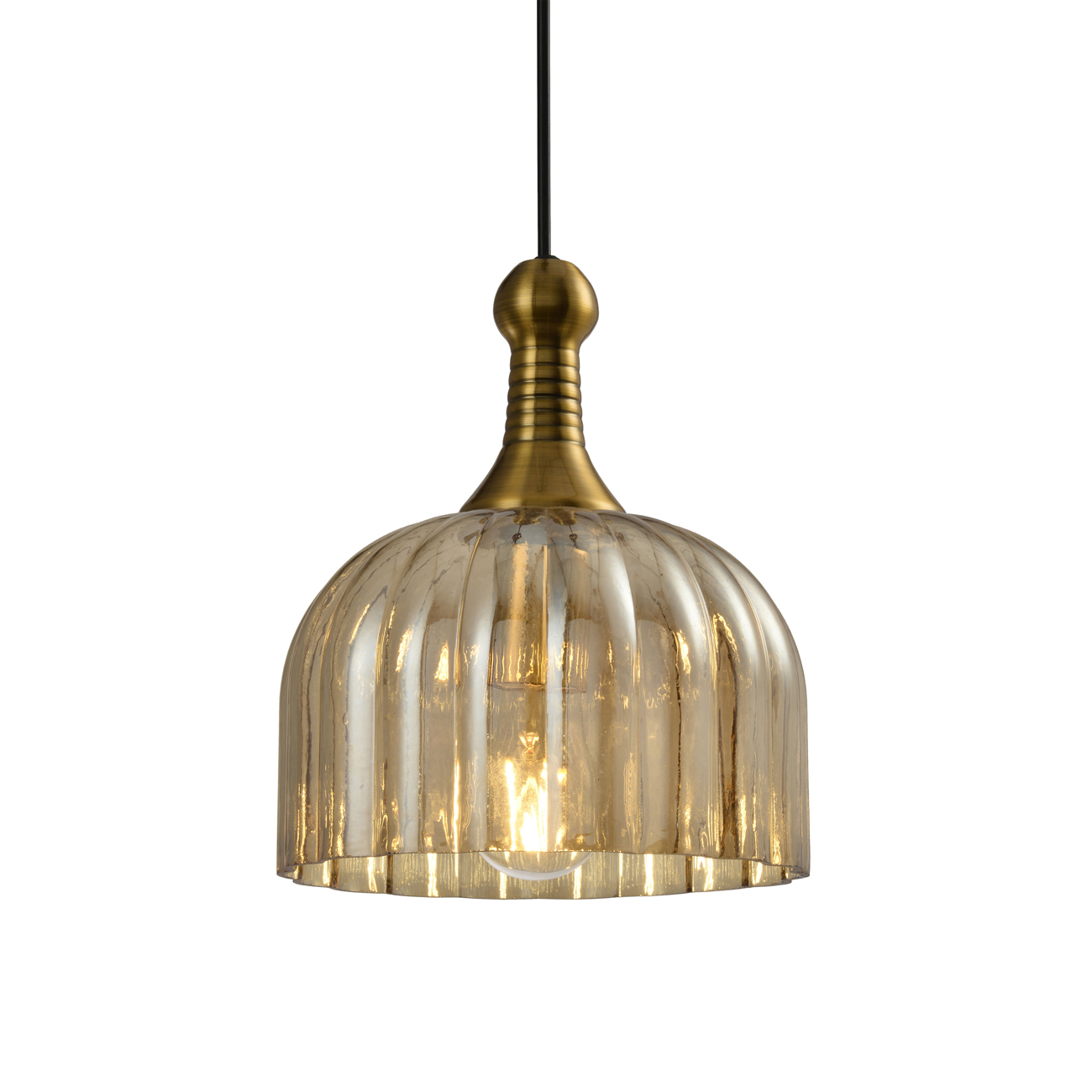 

Подвесной светильник Escada 1154/1S E2760W Antique bronze/Amber