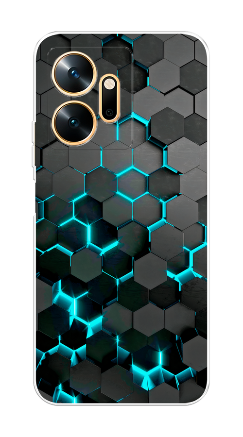 

Чехол Awog на Infinix Zero 20 "Соты бирюзовые", Черный;бирюзовый;синий, 3102550-1