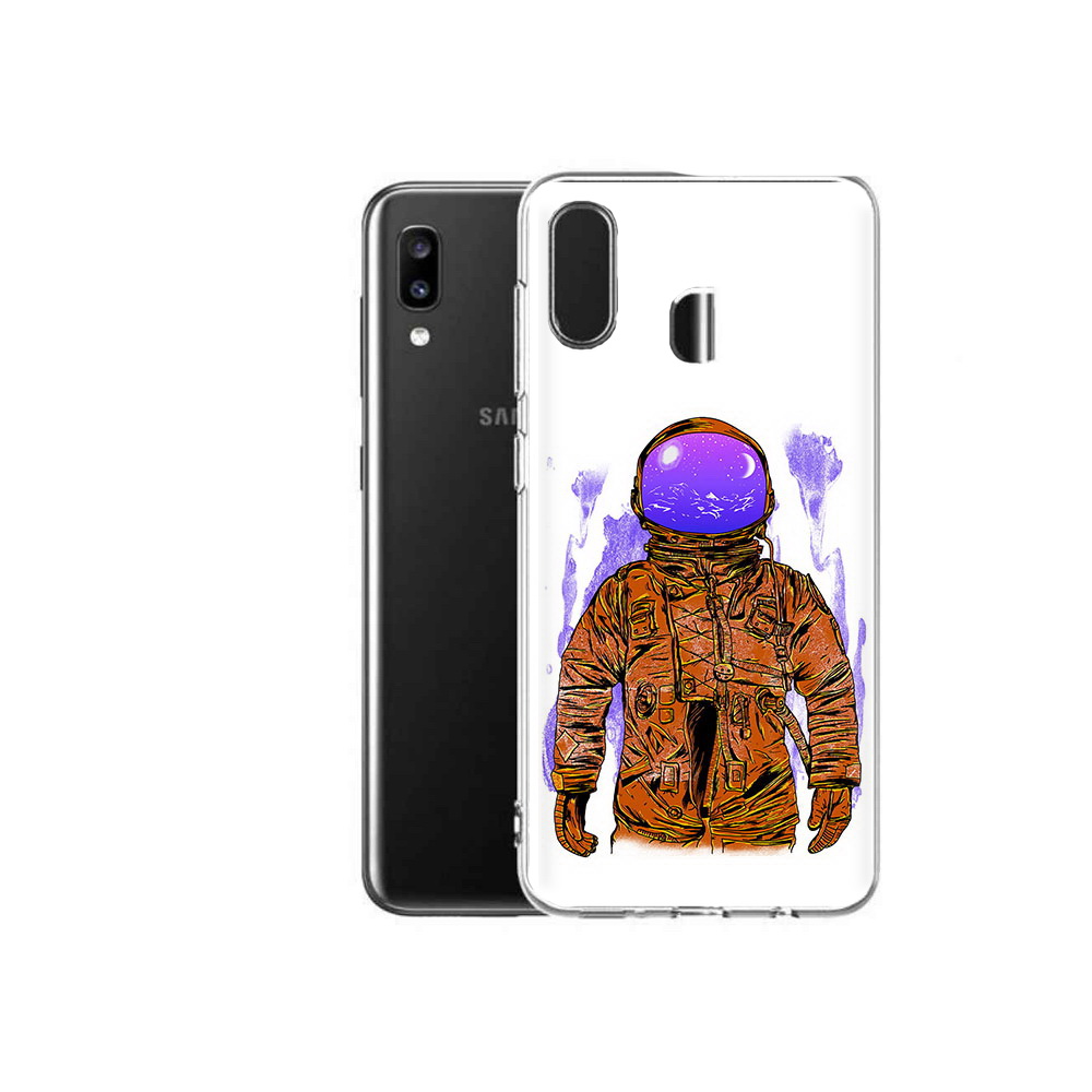 

Чехол MyPads Tocco для Samsung Galaxy A20 нарисованный мужчина в скафандре, Прозрачный, Tocco