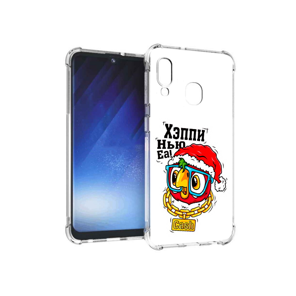 

Чехол MyPads Tocco для Samsung Galaxy A20e Хэппи нью еа (PT133424.505.196), Прозрачный, Tocco