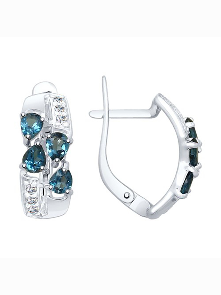 

Серьги из серебра с топазом, фианитом 585Gold 702009283, 702009283