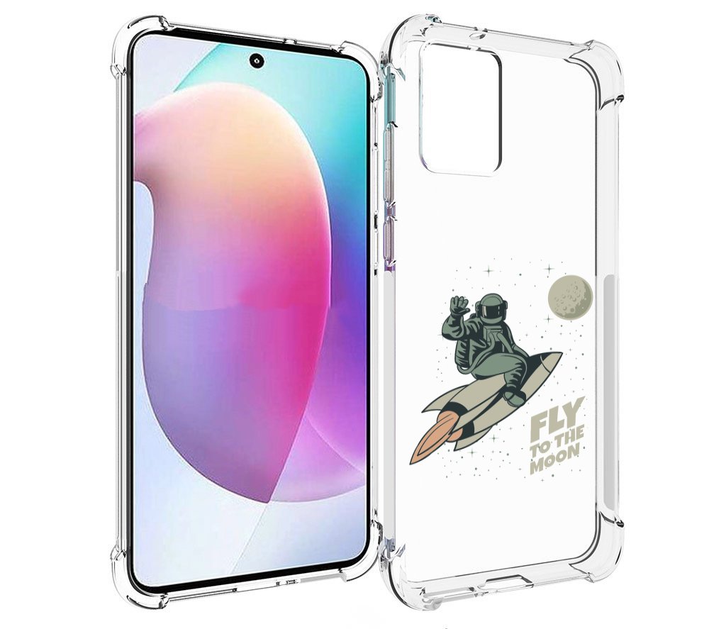 

Чехол MyPads Полет-на-Луну для Motorola Edge 30 Neo, Прозрачный, Tocco