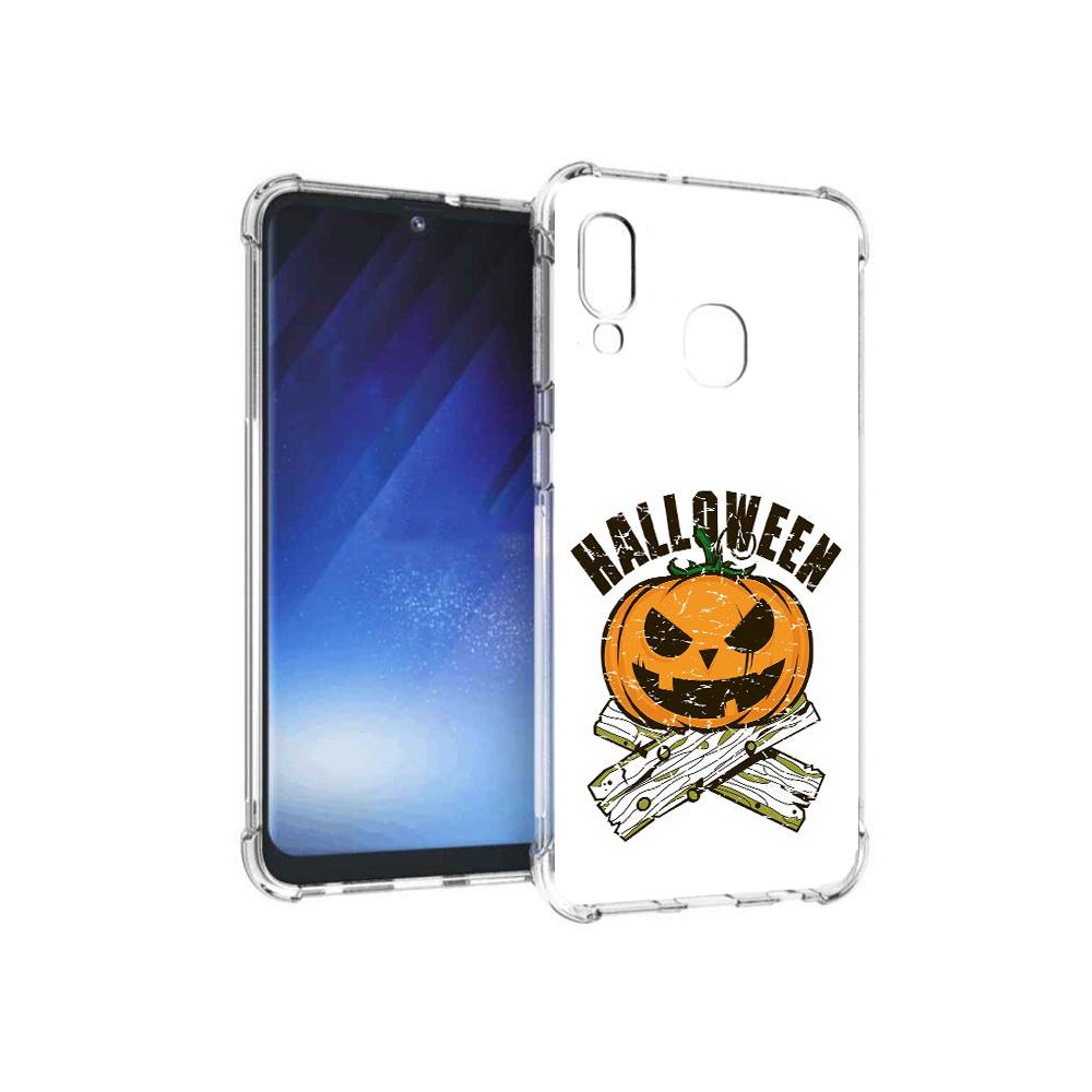 

Чехол MyPads Tocco для Samsung Galaxy A20e Хэллоуин доски тыква (PT133424.505.194), Прозрачный, Tocco