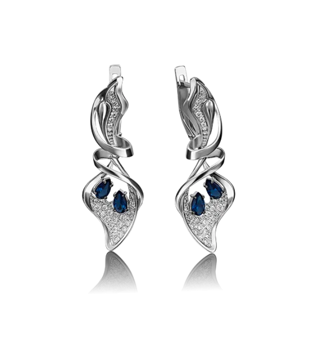 

Серьги подвески из белого золота с бриллиантом PLATINA jewelry 02-4251-00-105-1120-30, 02-4251-00-105-1120-30