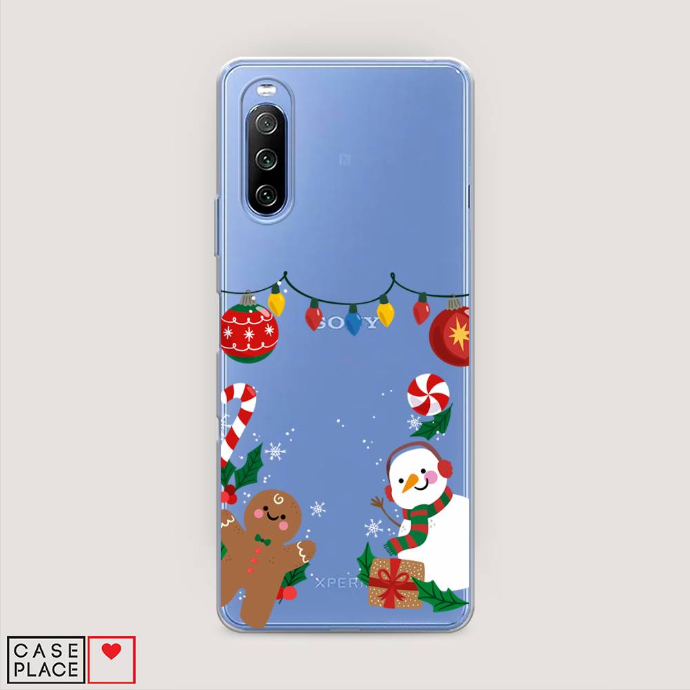 

Чехол на Sony Xperia 10 III "Новогоднее настроение", Коричневый;красный;зеленый, 54950-5