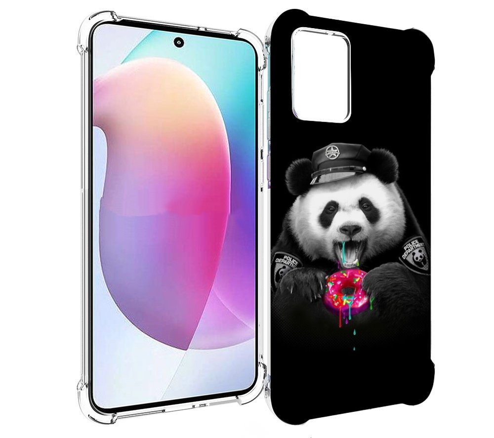 

Чехол MyPads Панда-с-пончиком для Motorola Edge 30 Neo, Прозрачный, Tocco