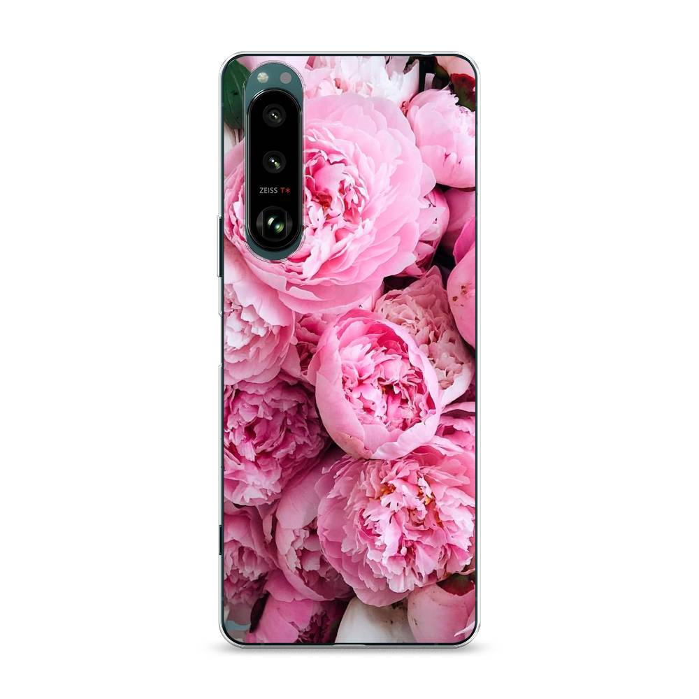 

Чехол на Sony Xperia 1 III "Розовые пионы", Бежевый;розовый, 54850-2