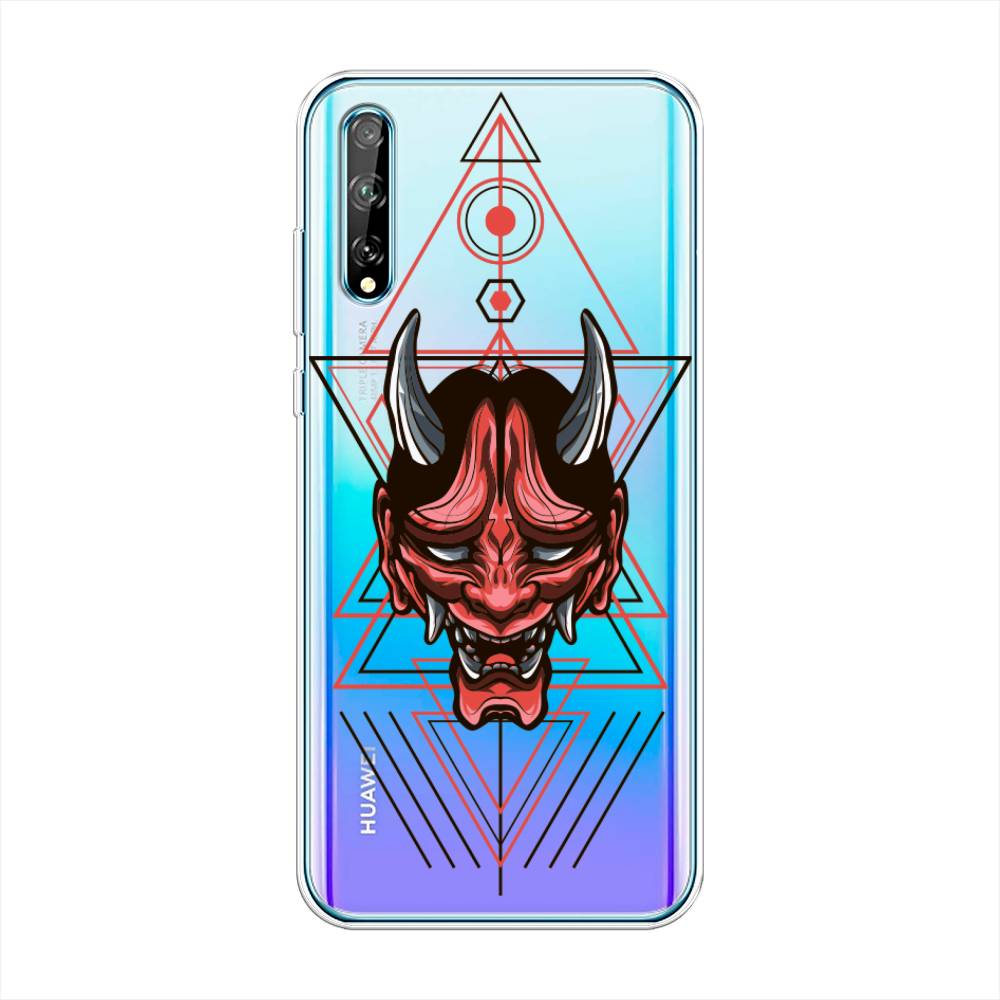 

Чехол на Huawei Y8p "Hanya Oni mask", Серый;красный;черный, 6103550-4