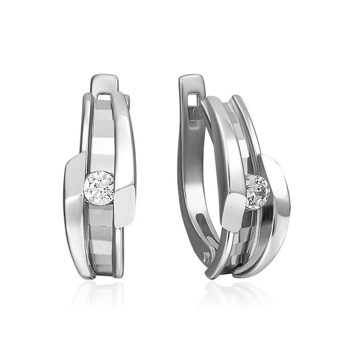 

Серьги из белого золота с бриллиантом PLATINA jewelry 02-4239-00-101-1120-30, 02-4239-00-101-1120-30