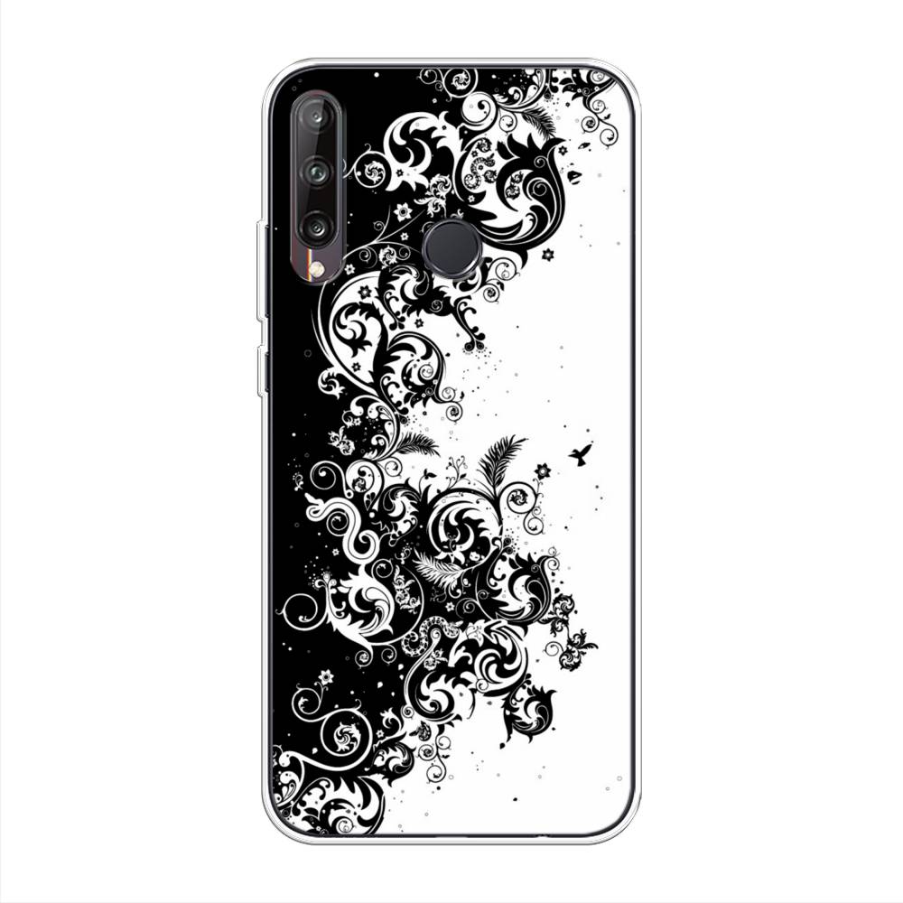 

Чехол на Huawei Y7p "Черно белый узор", Белый;черный;серый, 6103350-3