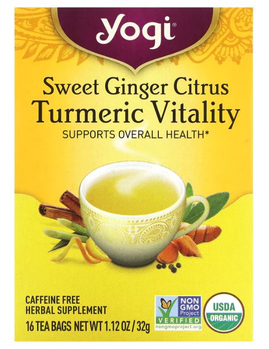 

Чай в пакетиках Yogi Tea Sweet Ginger Citrus Turmeric Vitality, 16 пакетиков