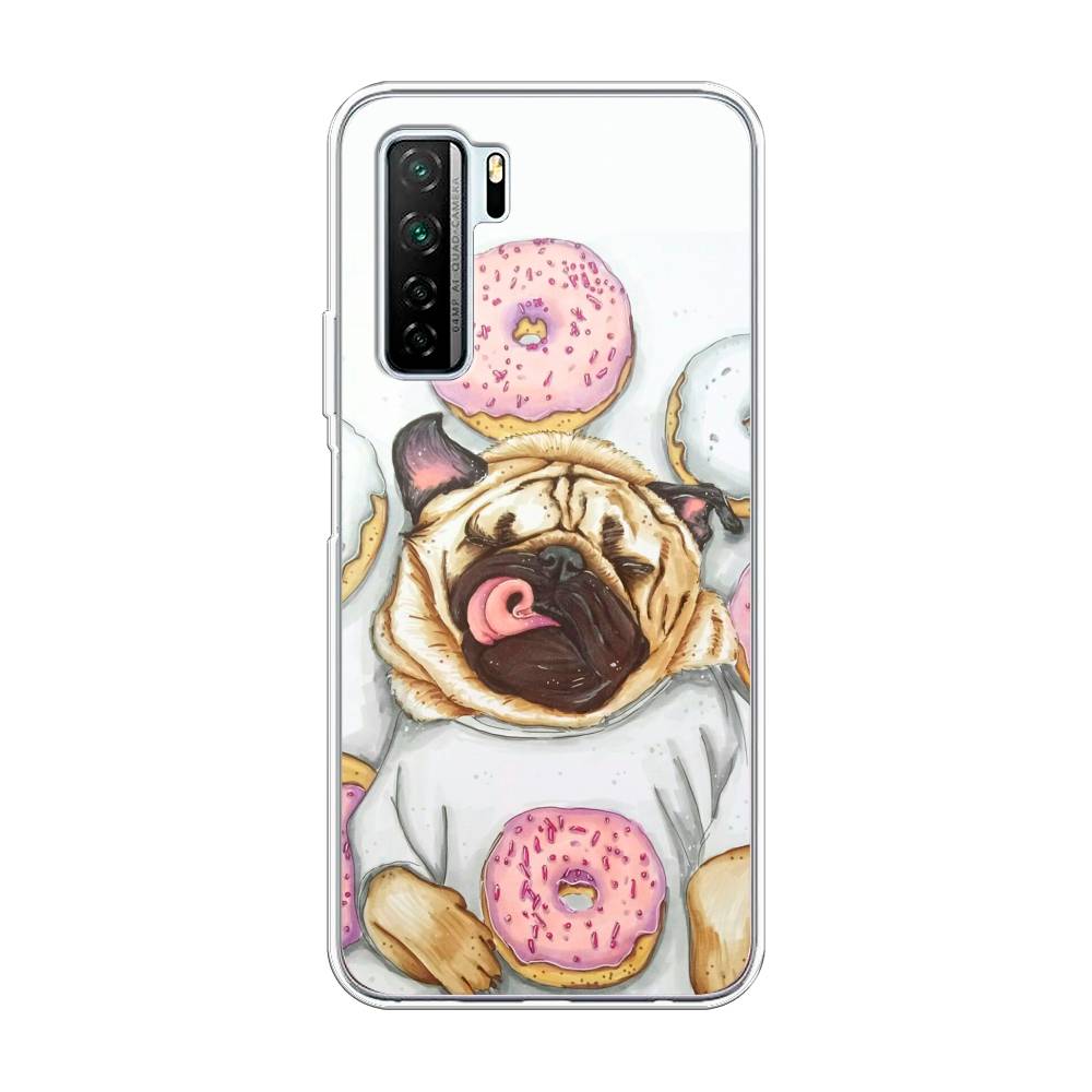 

Чехол на Huawei P40 Lite 5G "Счастливый мопс", Розовый;бежевый;коричневый, 6103050-1