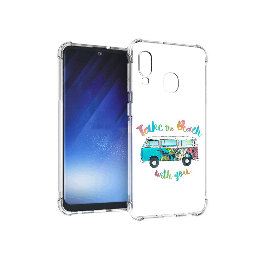 

Чехол MyPads Tocco для Samsung Galaxy A20e Хиппи автобус (PT133424.505.190), Прозрачный, Tocco