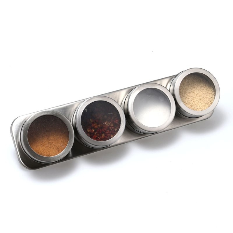 

Емкость для специй 4шт. на магнитной пластине Magnetic Spice Rack Ripoma 4785 00101593, 4785