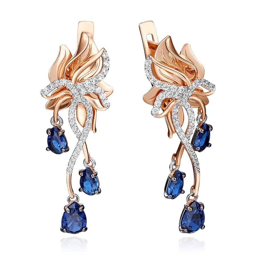 

Серьги подвески из золота с бриллиантом PLATINA jewelry 02-4220-00-105-1111-30, 02-4220-00-105-1111-30