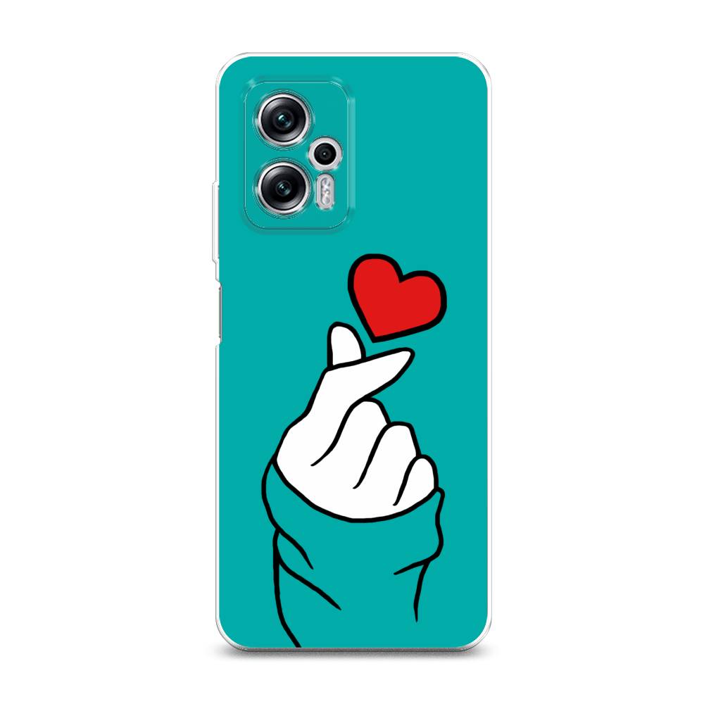 фото Силиконовый чехол "маленькое сердечко" на xiaomi redmi note 11t pro awog