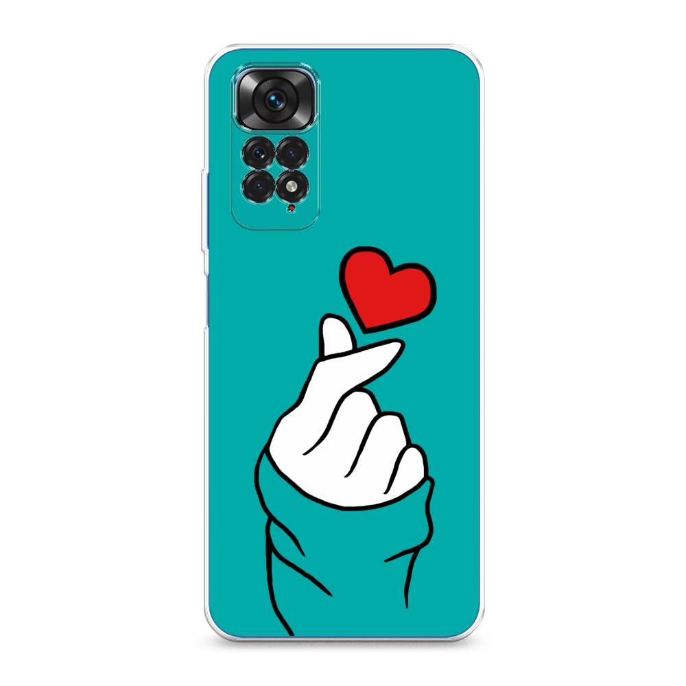 фото Силиконовый чехол "маленькое сердечко" на xiaomi redmi note 11s awog