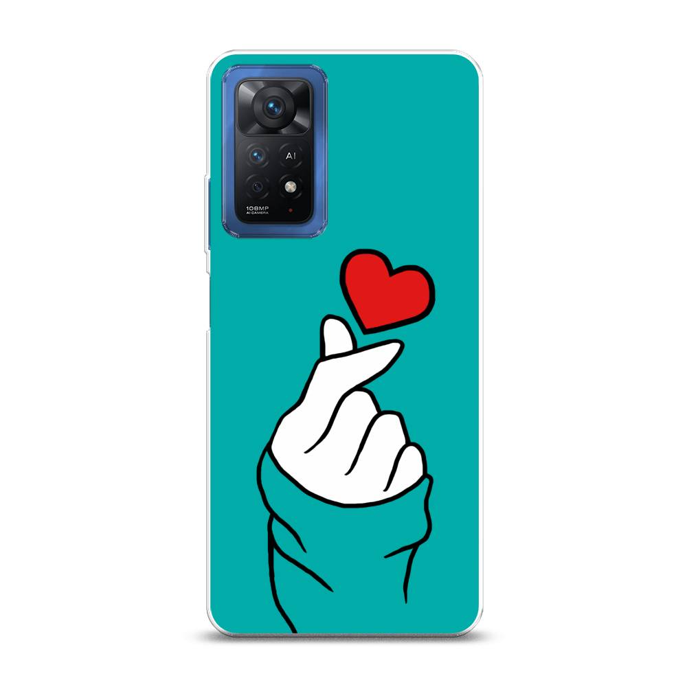 фото Силиконовый чехол "маленькое сердечко" на xiaomi redmi note 11e pro awog