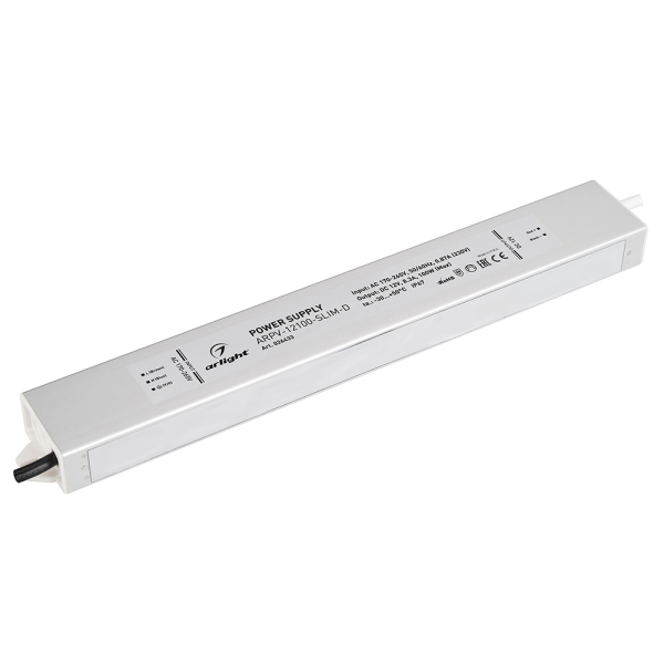 

Блок питания ARPV-12100-SLIM-D (12V, 8.3A, 100W) (ARL, IP67 Металл) Arlight, Белый