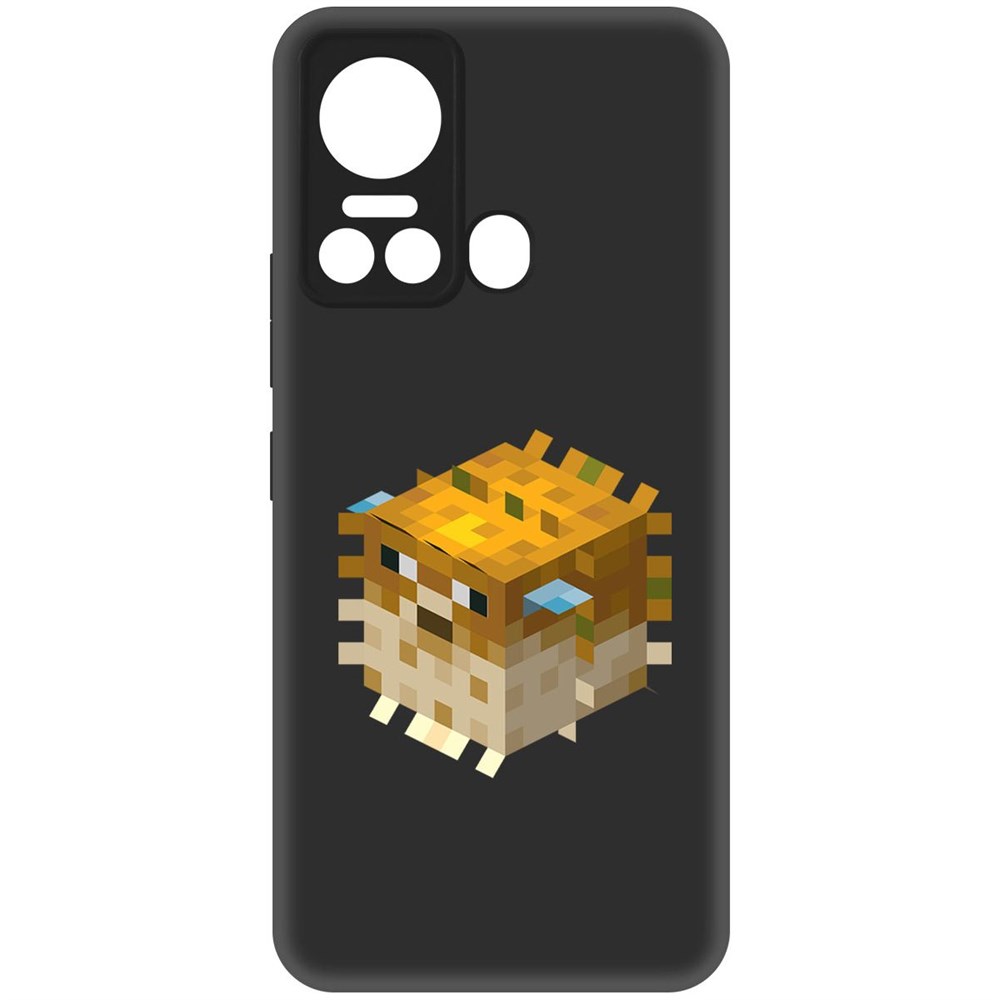 

Чехол-накладка Софт Minecraft-Иглобрюх для Itel S18, Черный