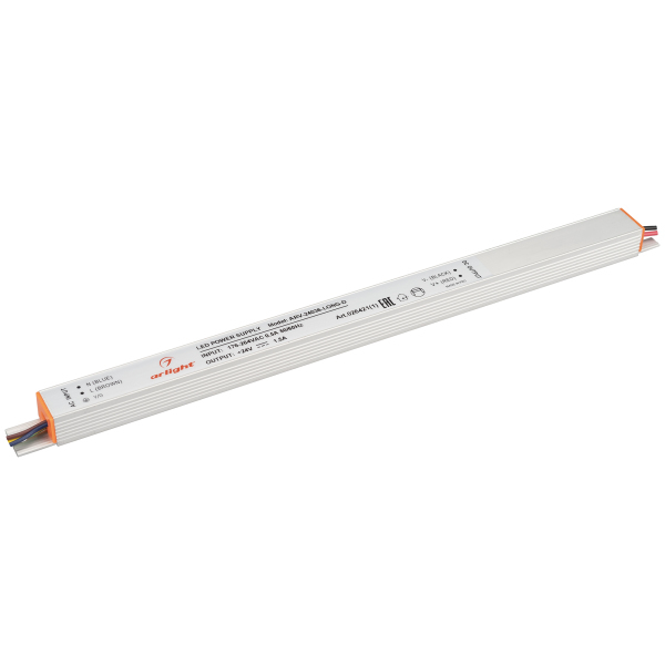 фото Блок питания arv-24036-long-d (24v, 1.5a, 36w) (arl, ip20 металл) arlight