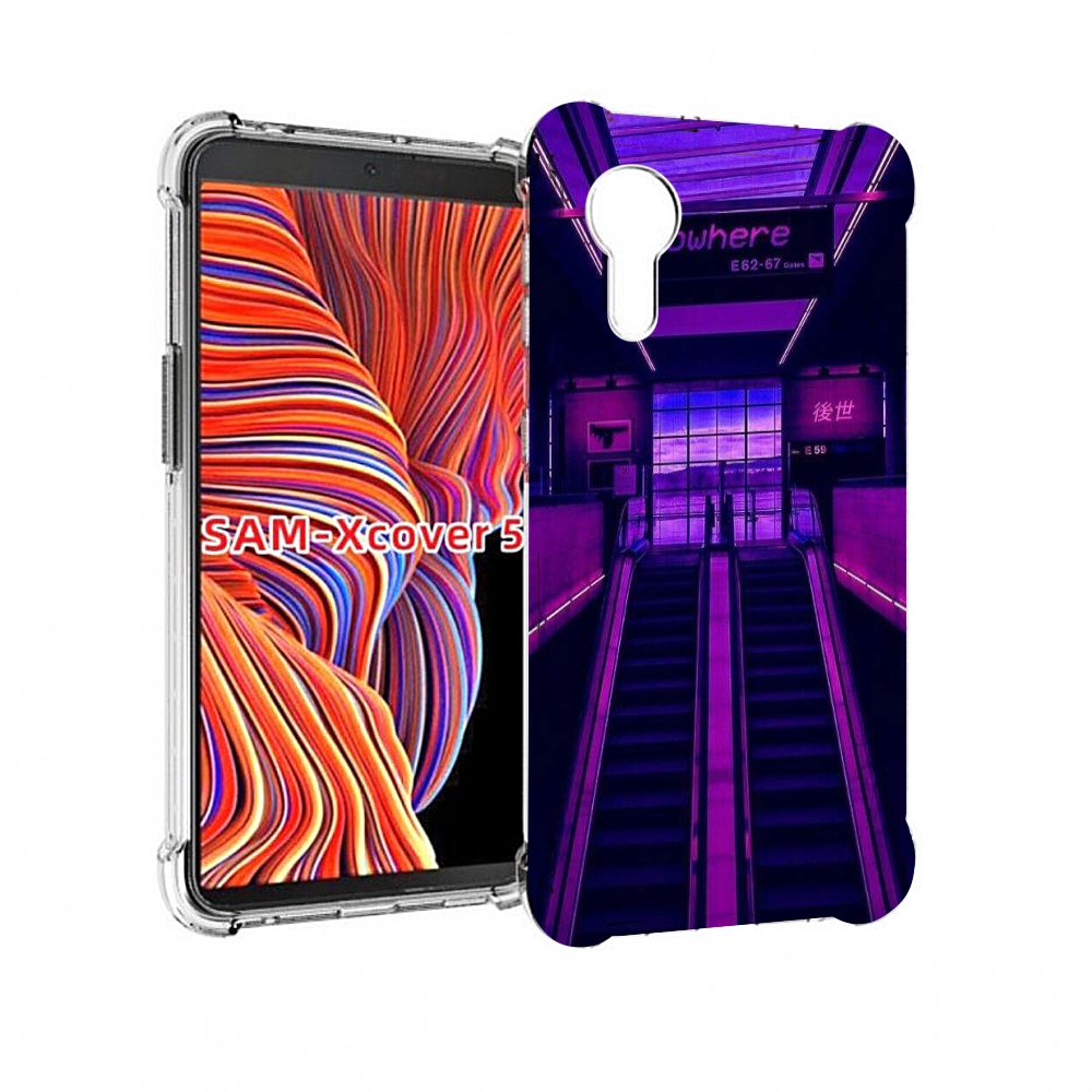 

Чехол MyPads фиолетовый эскалатор для Samsung Galaxy Xcover 5, Прозрачный, Tocco