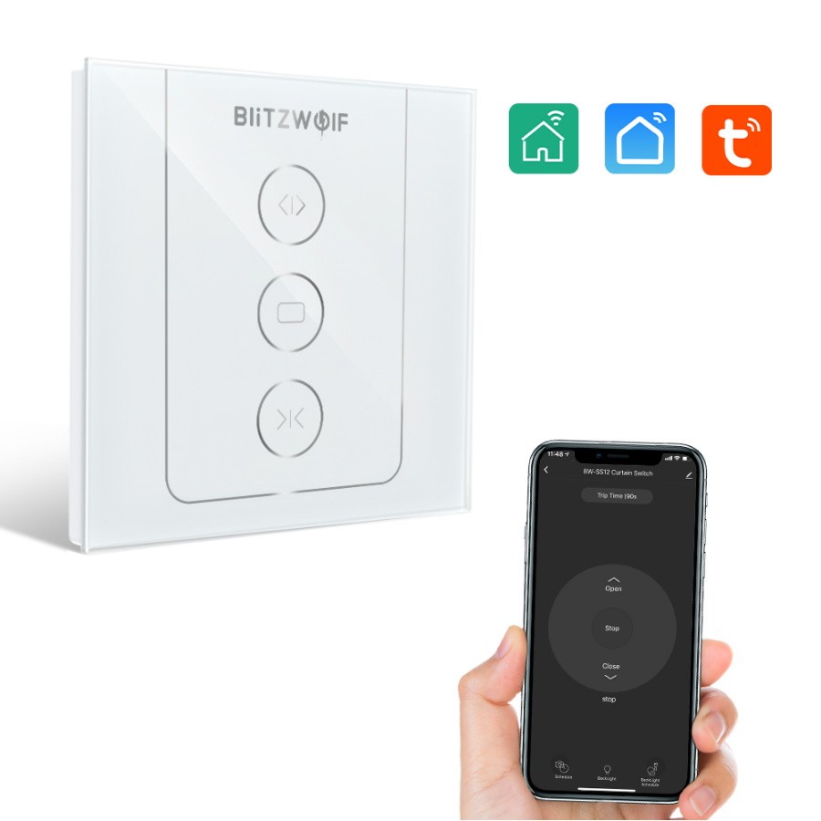 

Умный переключатель жалюзи BlitzWolf BW-SS12 Smart Wi-Fi Shutter Switch White