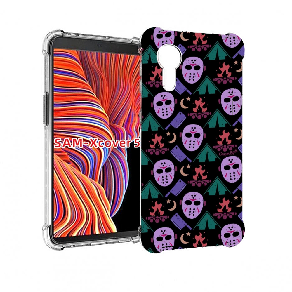 

Чехол MyPads фиолетовые маски для Samsung Galaxy Xcover 5, Прозрачный, Tocco