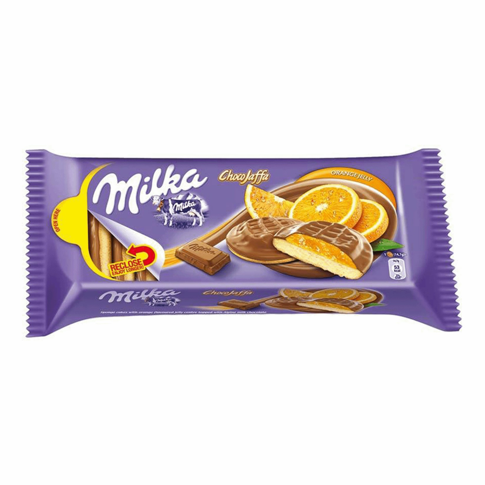 Печенье Milka Choco Jaffa Orange с апельсиновым желе 147 г