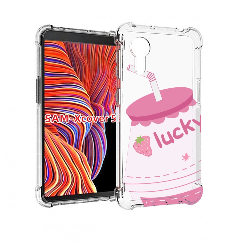 

Чехол MyPads удачный-напиток для Samsung Galaxy Xcover 5, Прозрачный, Tocco