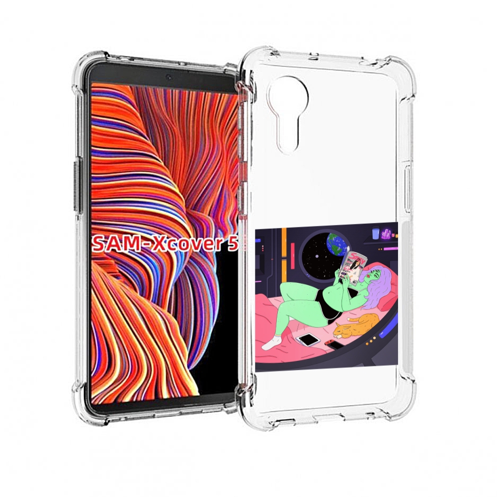 

Чехол MyPads трехглазая девушка зеленая для Samsung Galaxy Xcover 5, Прозрачный, Tocco