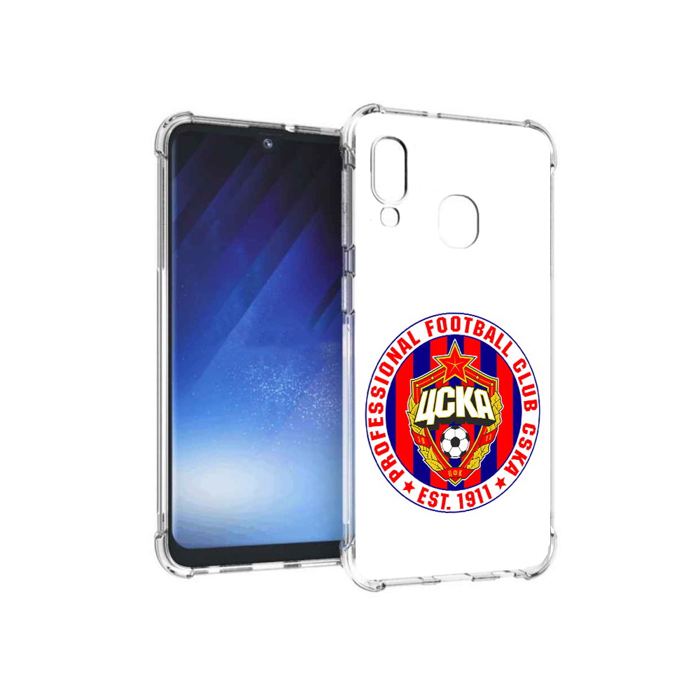 

Чехол MyPads Tocco для Samsung Galaxy A20e ФК ЦСК логотип (PT133424.505.178), Прозрачный, Tocco
