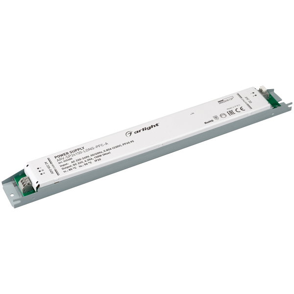 фото Блок питания arv-sp24150-long-pfc-a (24v, 6.25a, 150w) (arl, ip20 металл) arlight