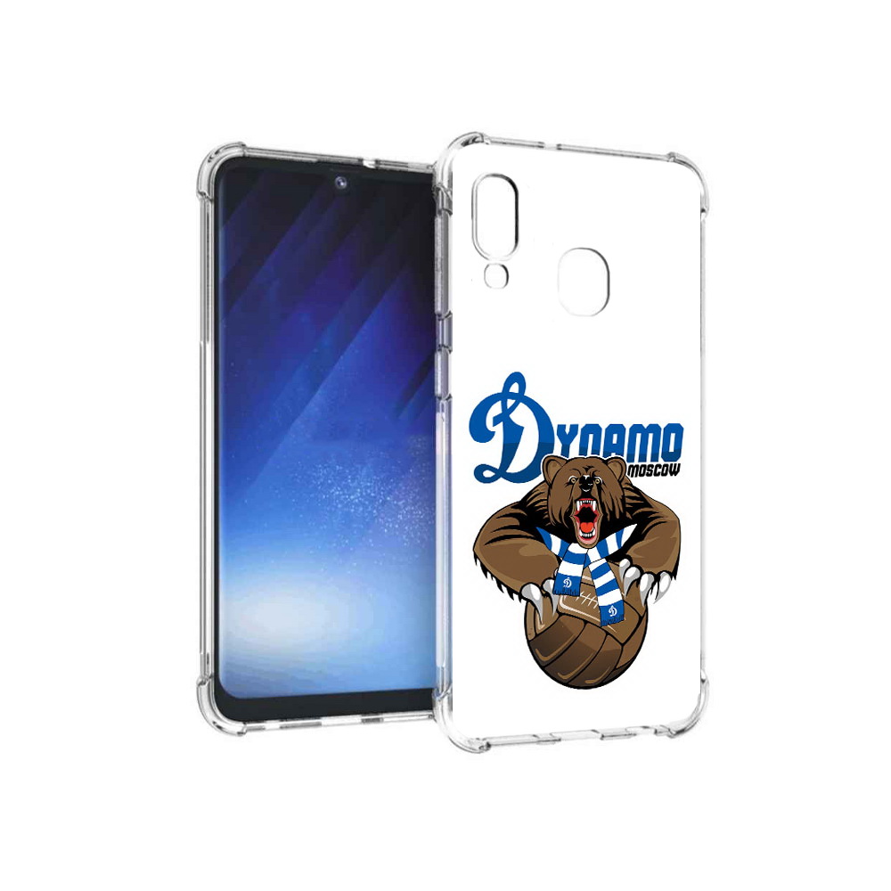 

Чехол MyPads Tocco для Samsung Galaxy A20e ФК Динамо медведь (PT133424.505.175), Прозрачный, Tocco