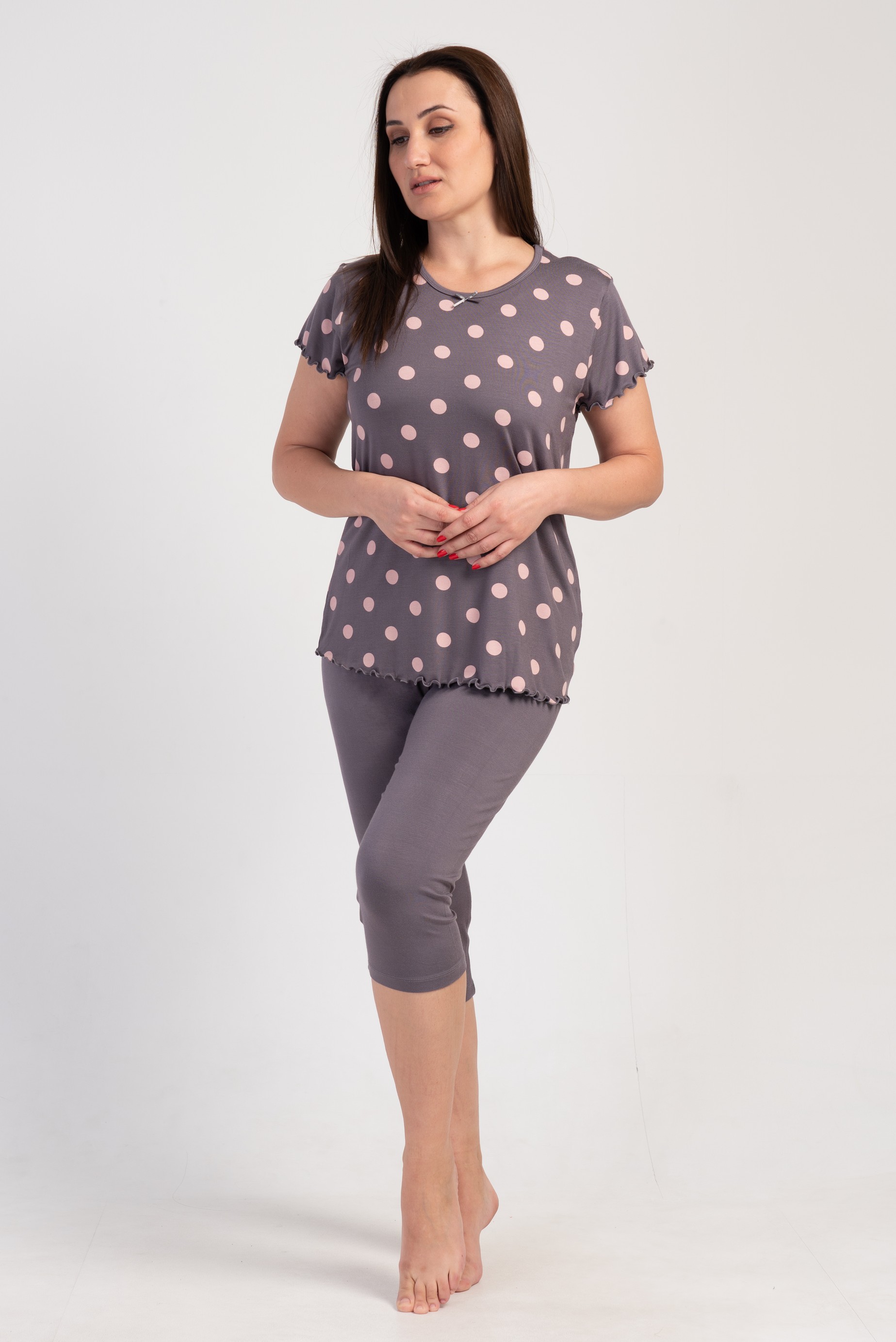 Комплект домашний женский VIENETTA VISCOSE 311369_0323 фиолетовый 4XL