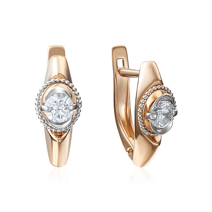 

Серьги из комбинированного золота с бриллиантом PLATINA jewelry 02-4215-00-101-1111-30, 02-4215-00-101-1111-30