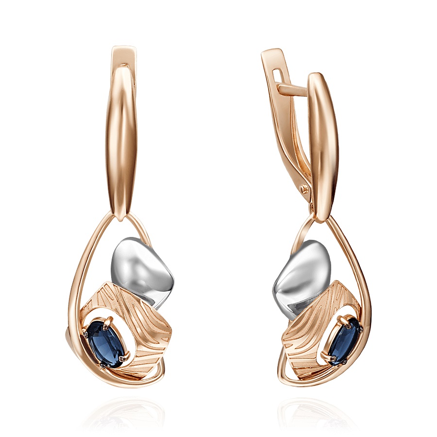 

Серьги из красного золота с сапфиром PLATINA jewelry 02-4214-00-102-1110-30, 02-4214-00-102-1110-30