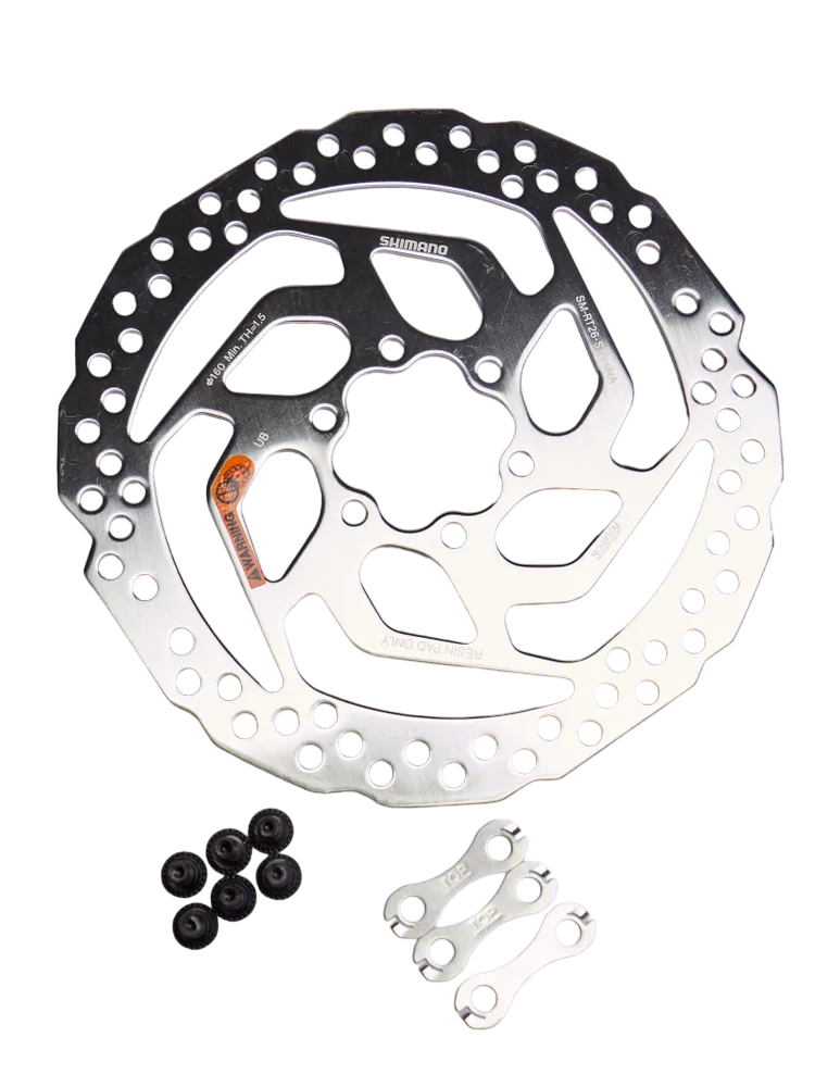 

Тормозной диск SHIMANO АSMRT26S тормоза RT26 на 6 болтов 160мм для органических колодок, Серебристый, АSMRT26S