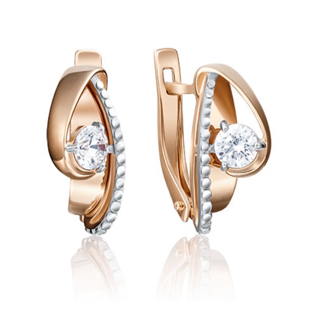 

Серьги из красного золота с бриллиантом PLATINA jewelry 02-4203-00-101-1110-30, 02-4203-00-101-1110-30