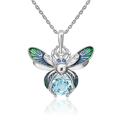 

Подвеска из серебра с топазом/эмалью PLATINA jewelry 03-3264-00-201-0200-69, 03-3264-00-201-0200-69