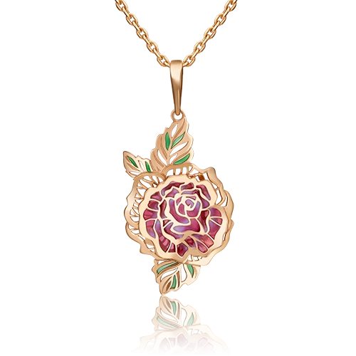 

Кулон из красного золота PLATINA jewelry 03-3163-02-000-1110-48, эмаль, 03-3163-02-000-1110-48