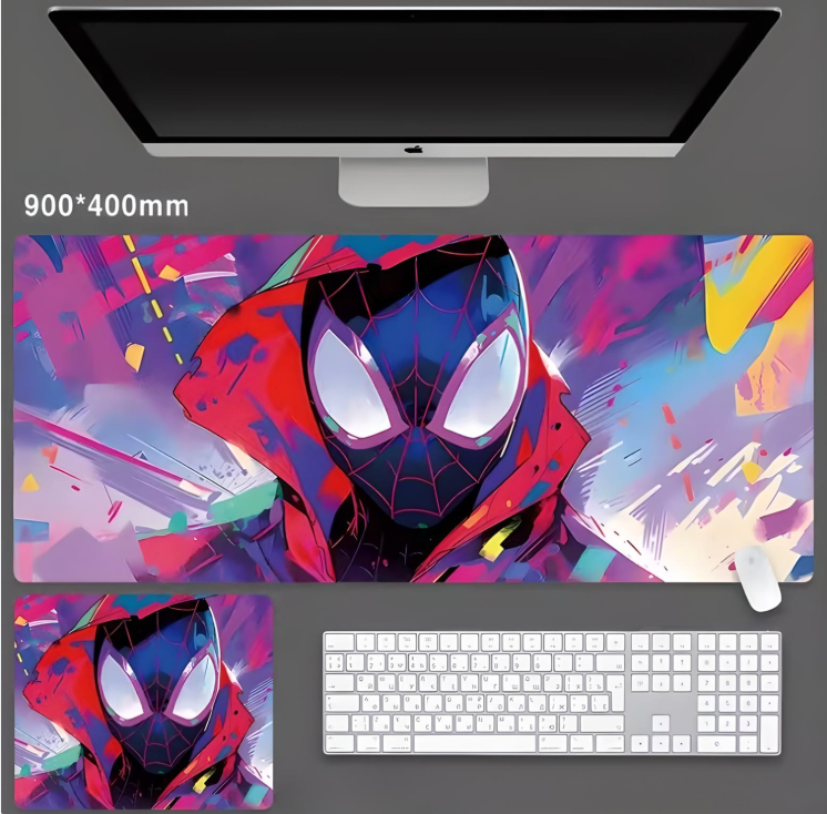 

Игровой коврик для мыши и клавиатуры NoBrand Spiderman-14 (ART-28), Разноцветный, Spiderman-14