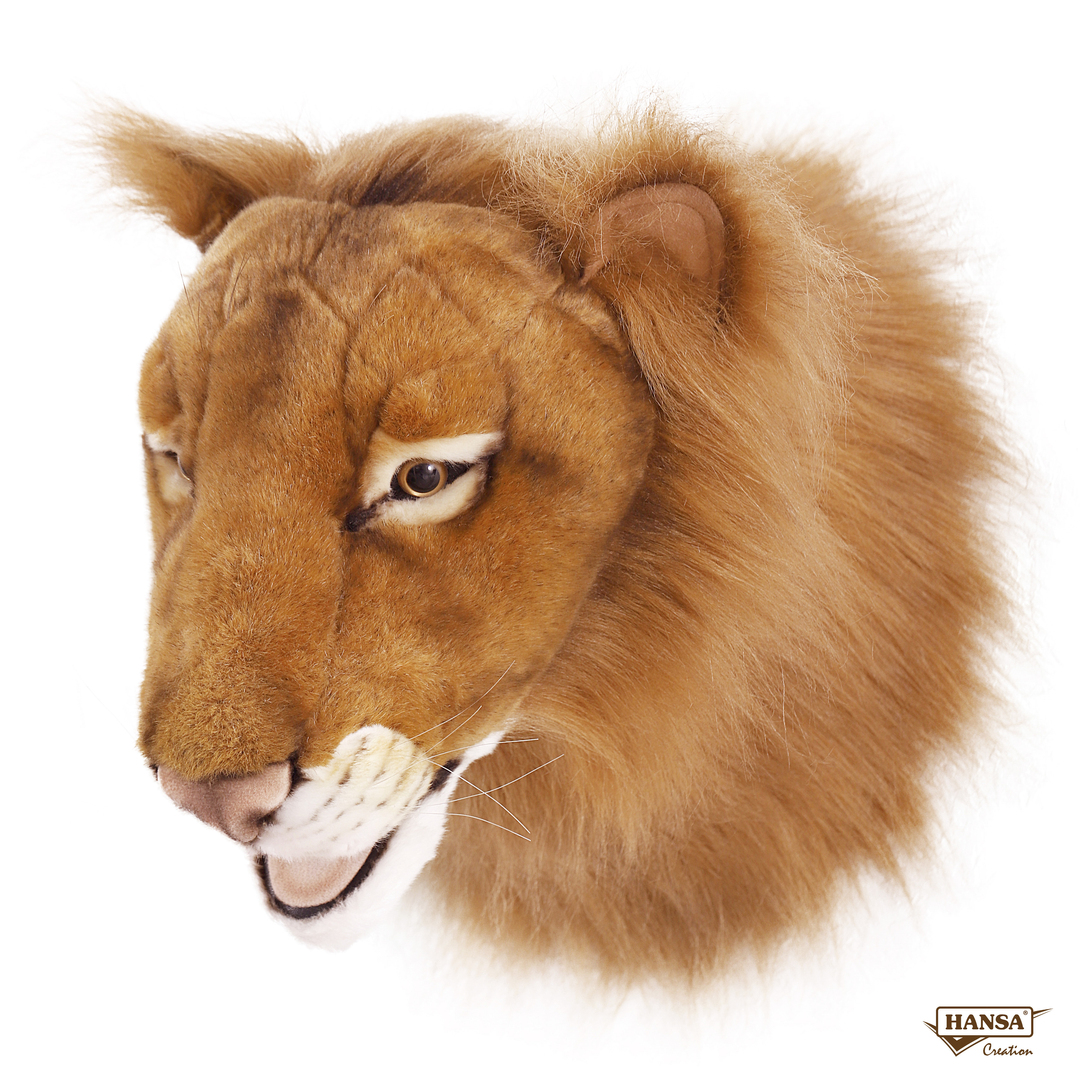 Реалистичная мягкая игрушка Hansa Creation Голова льва, 39 см мягкая игрушка hansa персидский кот табби 45 см