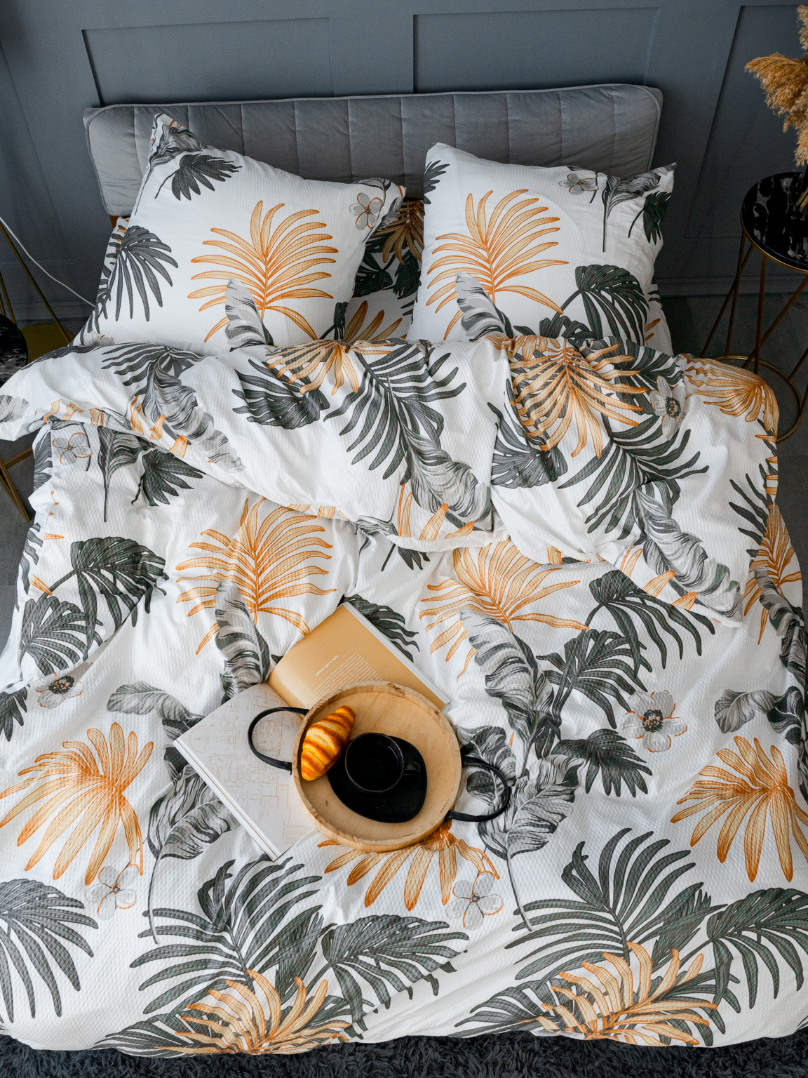 

Комплект постельного белья Павлина Жанет креп евро 3678 Папоротник, 3678 Папоротник серо-бежевый б/з