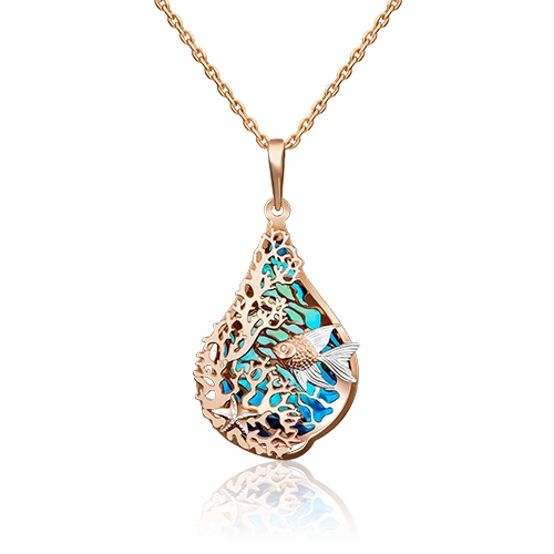 

Кулон из красного золота PLATINA jewelry 03-2699-00-000-1110-48, эмаль, 03-2699-00-000-1110-48