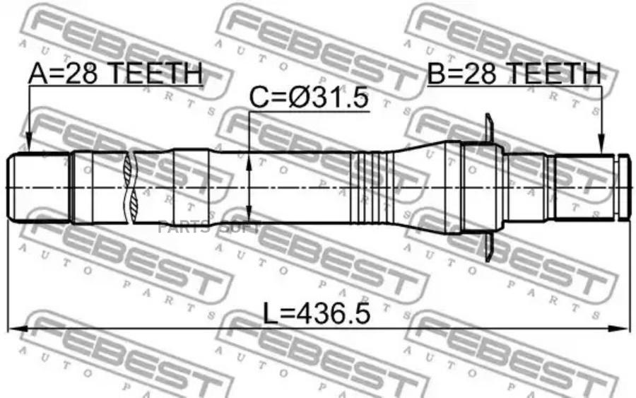 

Полуось правая hyundai santa fe cm 2006-2012 1212-cm10mt4wd